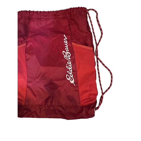 Eddie Bauer Red Unisex Stowaway String Pack - Picture 3 of 5